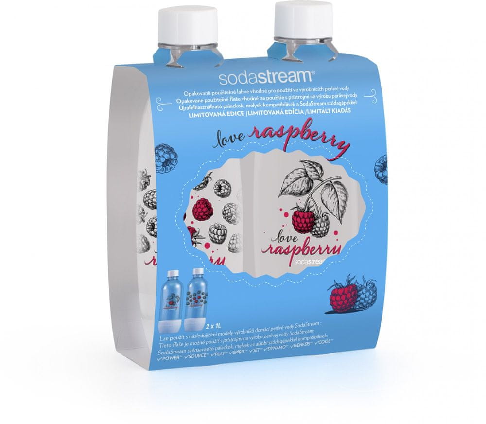 SodaStream Fľaša Fuse Love Raspberry 2x 1l